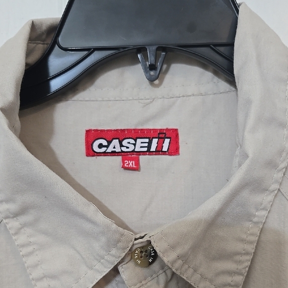 Men's CASE IH Tan SHORT SLV Shirt SIZE 2XL VERY GOOD CONDITION, FAST SHIPPING!! - Picture 2 of 7